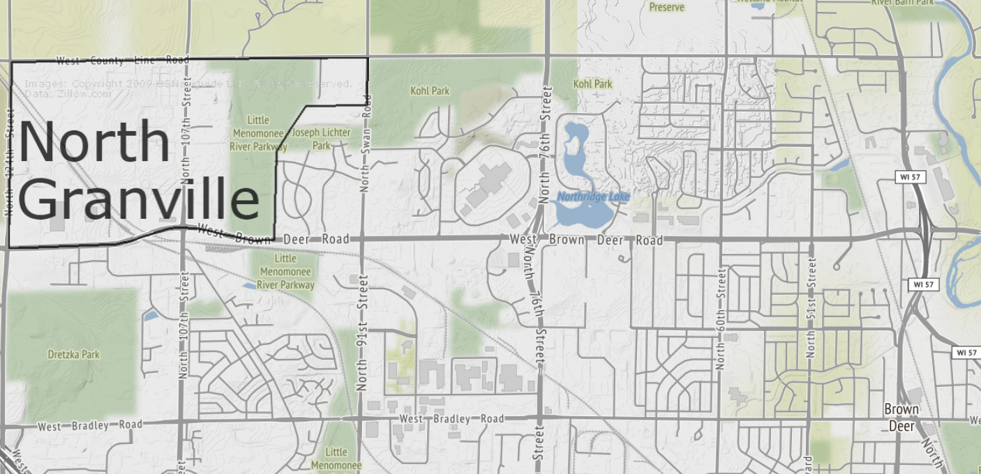 Granville, Milwaukee, WI Map